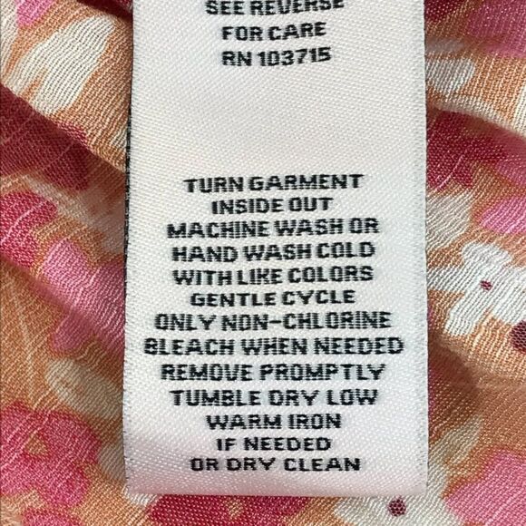 NANETTE Nanette Lepore Smocked Floral Peplum Blouse Women's Small Square Neck - Picture 11 of 11